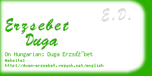 erzsebet duga business card